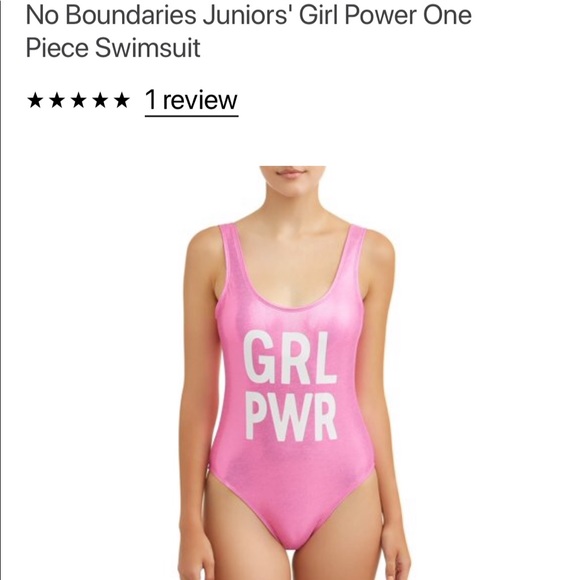 🆕GIRL POWER No boundaries one piece bathing suit - Picture 1 of 5